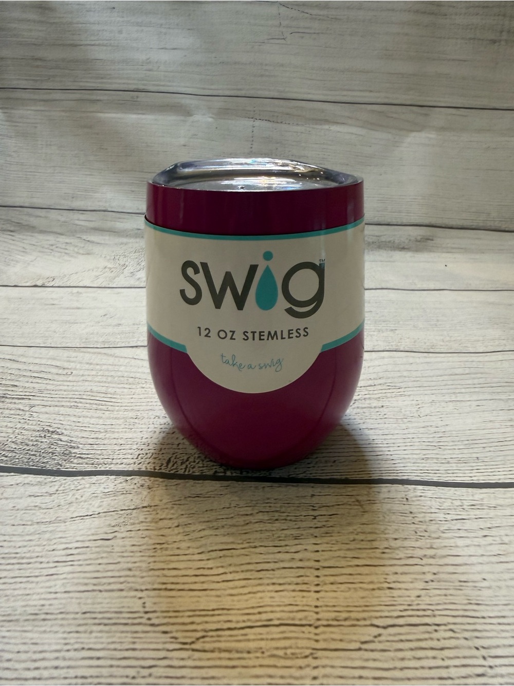 Swig 12 oz Stemless Wine Tumbler in Magenta